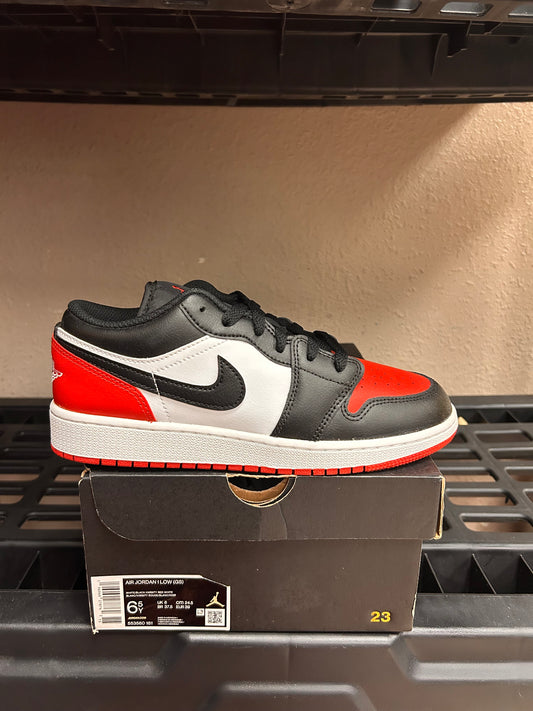Bred Toe 1s Low Size 4.5y
