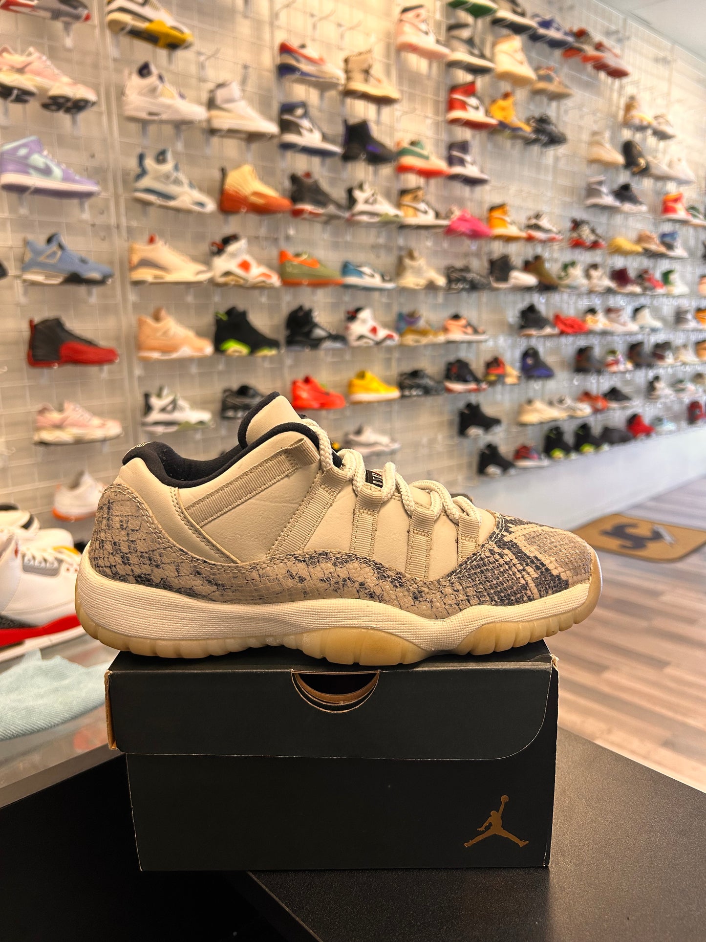 Bone Snakeskin 11s Low Siz 7y