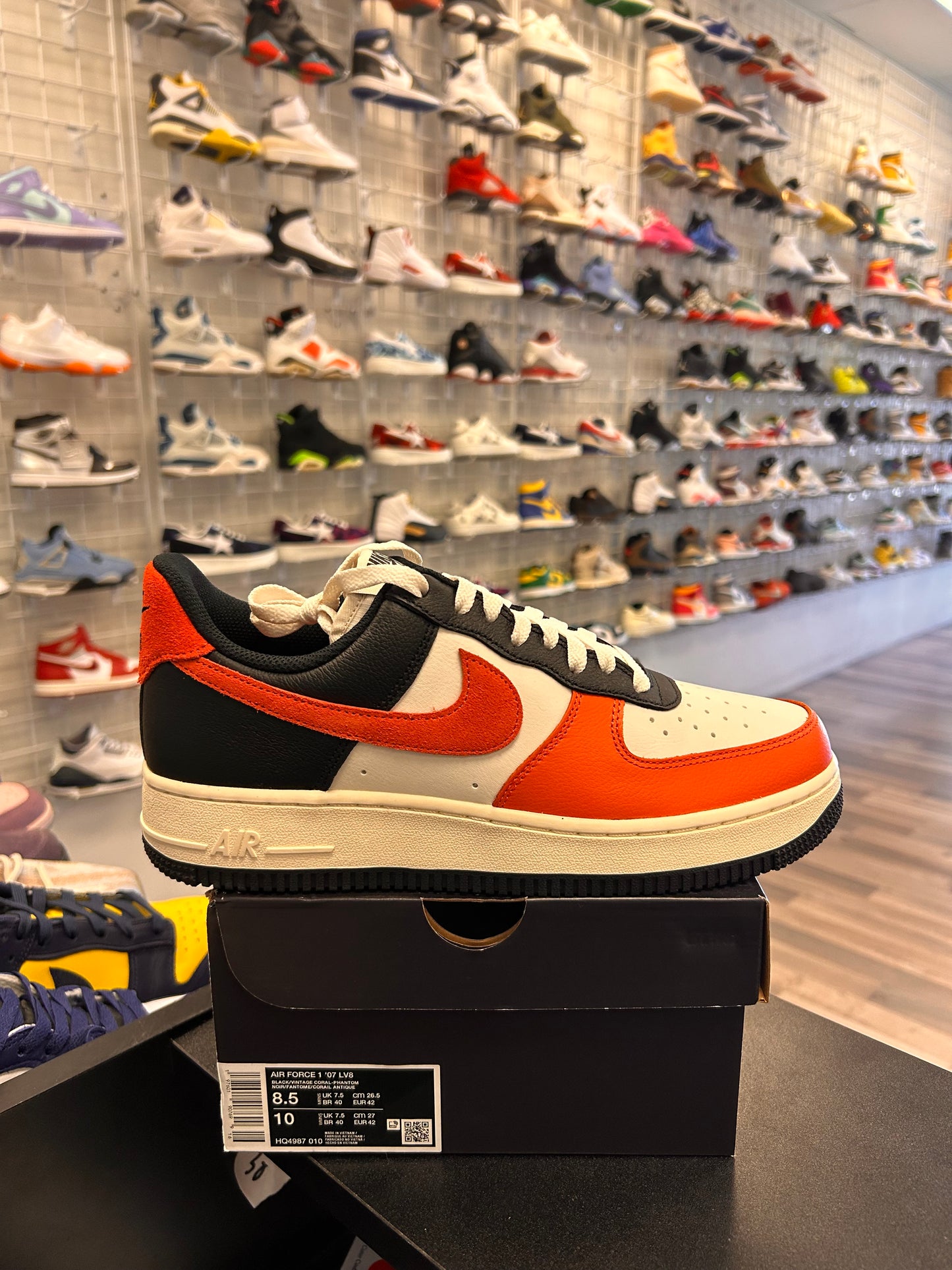 Orange Black Forces Size 8.5